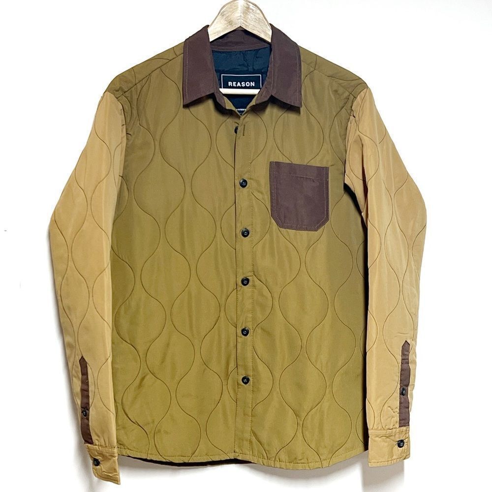 NWOT Reason Quited Button Front Shirt Jacket Shacket Mens Sz M